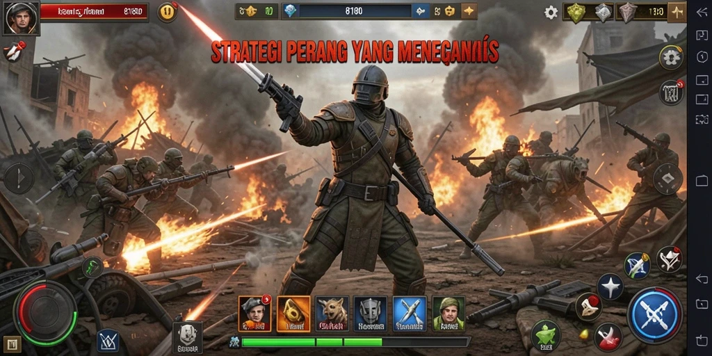 Gameplay mendebarkan dengan pertempuran strategi yang intens.