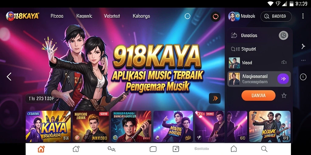 Tampilan menarik dari gameplay 918KAYA yang menyajikan musik interaktif.