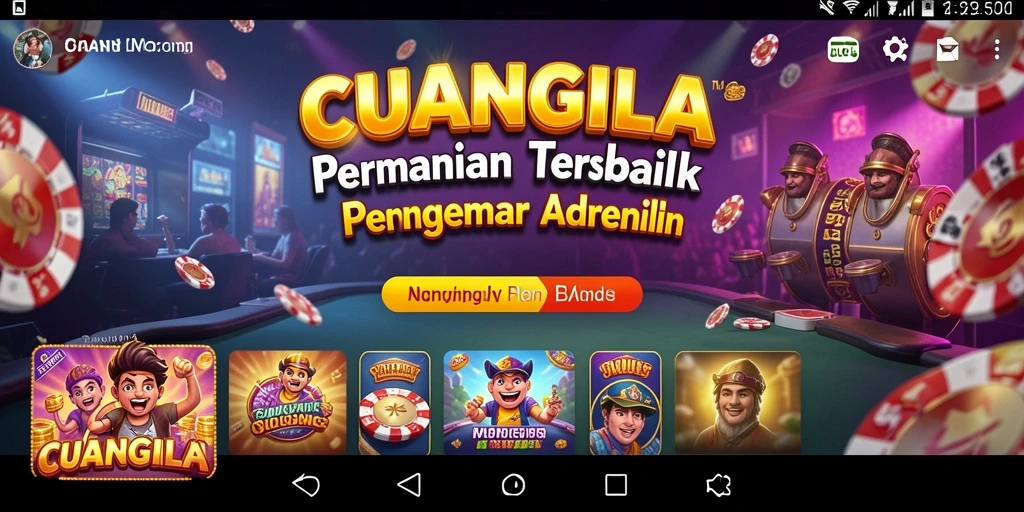 Tampilan layar permainan Kasino CUANGILA, seru dan mengasyikkan.