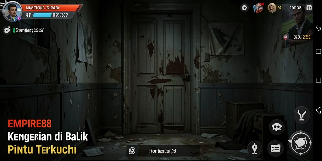 Tangkapan layar dari gameplay EMPIRE88 menampilkan suasana Horror yang mencekam.