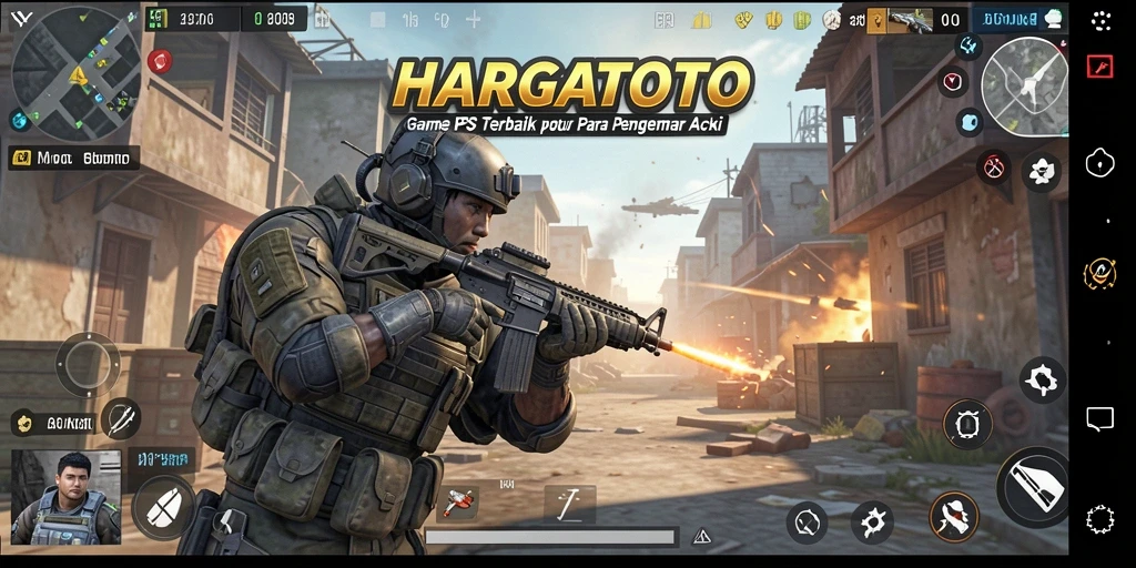 Screenshot HARGATOTO menunjukkan aksi bertempur yang seru dan mendebarkan.