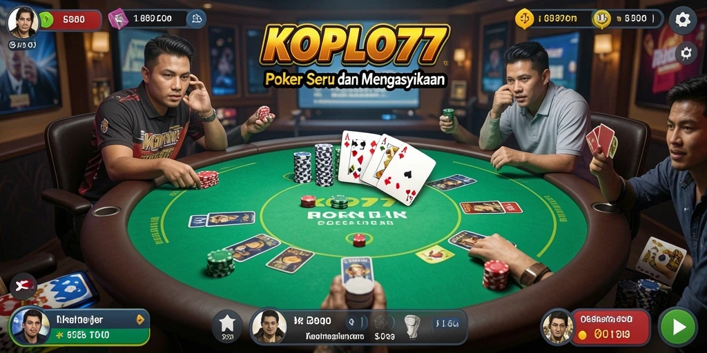 Tampilan gameplay menarik dari KOPLO77 saat bermain Poker.