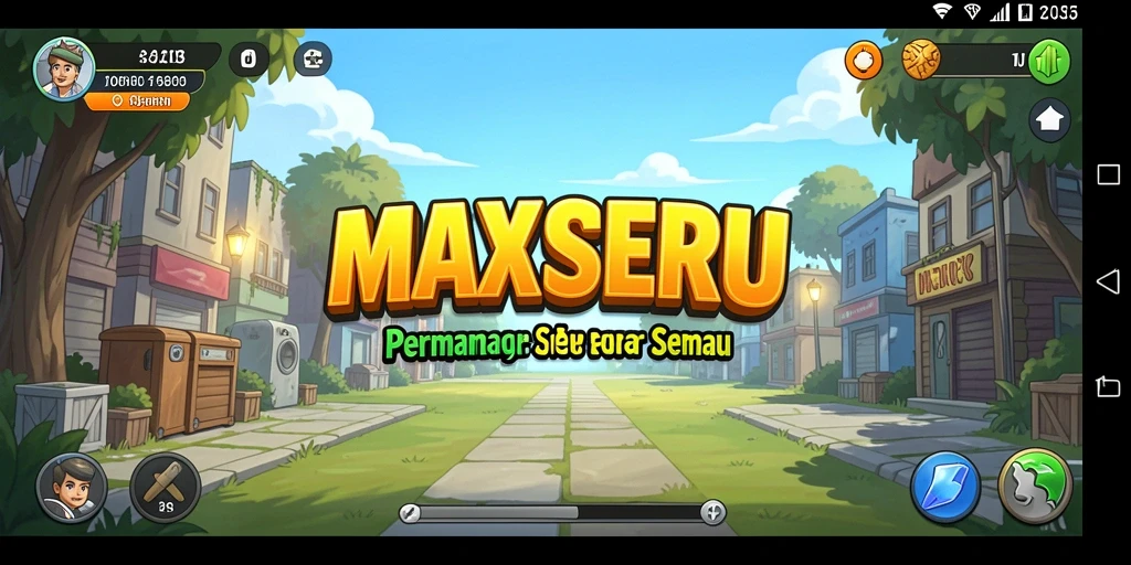 Tampilan gameplay seru MAXSERU dengan elemen Idle yang menarik.