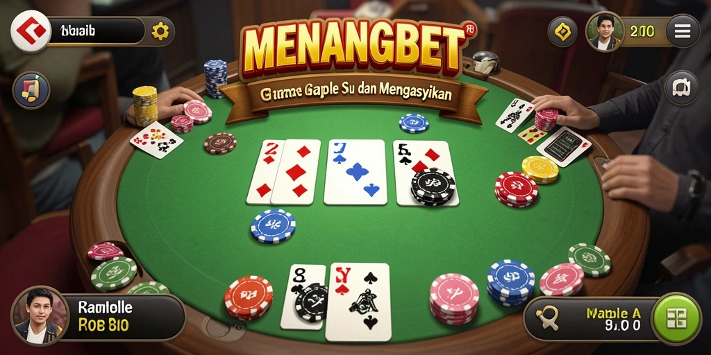Tampilan gameplay Gaple yang menantang di MENANGBET.