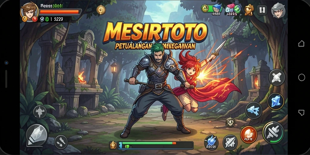 Screenshot menunjukkan ketegangan gameplay dalam dunia anime yang seru.