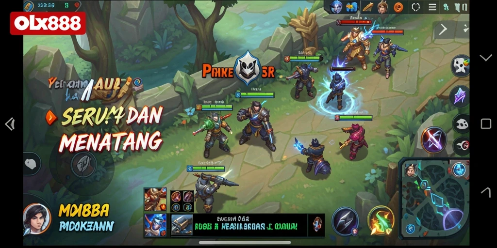 Tangkapan layar gameplay seru di arena OLX888.