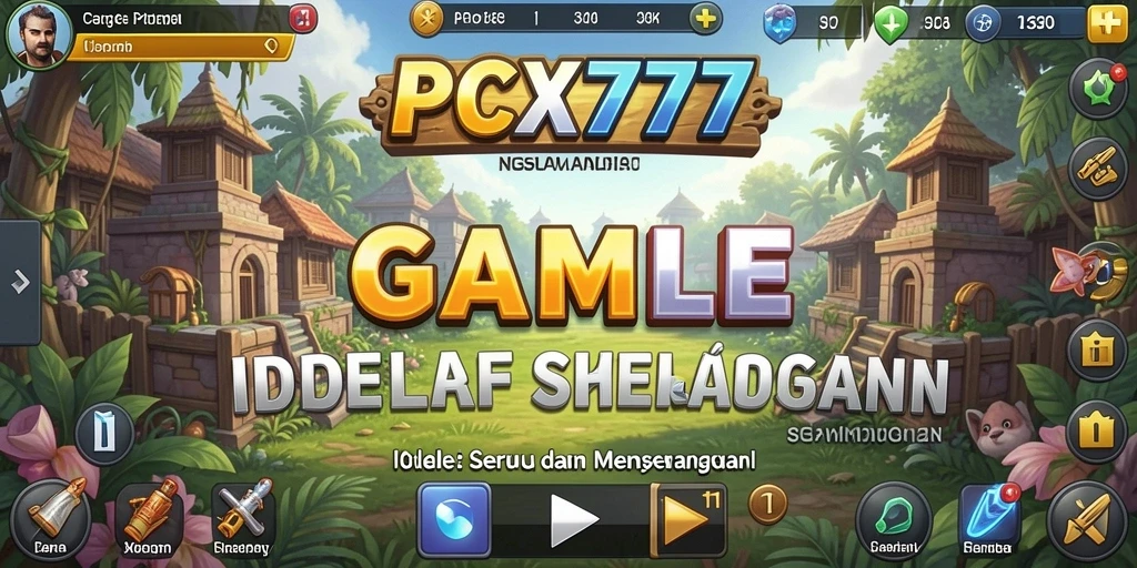 Tampilan gameplay seru di PCX777 dengan karakter yang berkembang.