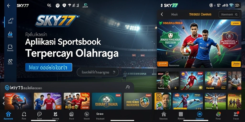 Tangkapan layar menunjukkan antarmuka Sportsbook yang intuitif dari SKY77.