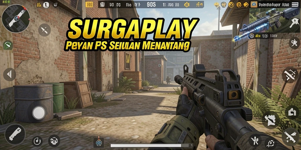 Tangkapan layar gameplay intens di SURGAPLAY dengan aksi tembak-menembak.