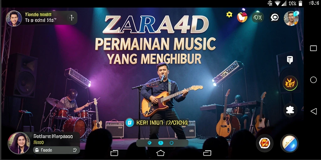 Screenshot gameplay ZARA4D menampilkan pengalaman bermain musik yang seru.